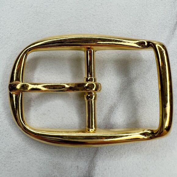 Vintage Gold Tone Simple Basic Belt Buckle for up to 1 Inch Belt - Picture 1 of 8